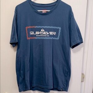 Quiksilver Men's Blue Graphic Tee Size XL